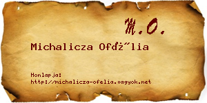 Michalicza Ofélia névjegykártya
